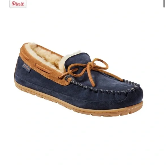 L.L. Bean | Shoes | Ll Bean Mens Wicked Good Moccasins Navy  display picture 1